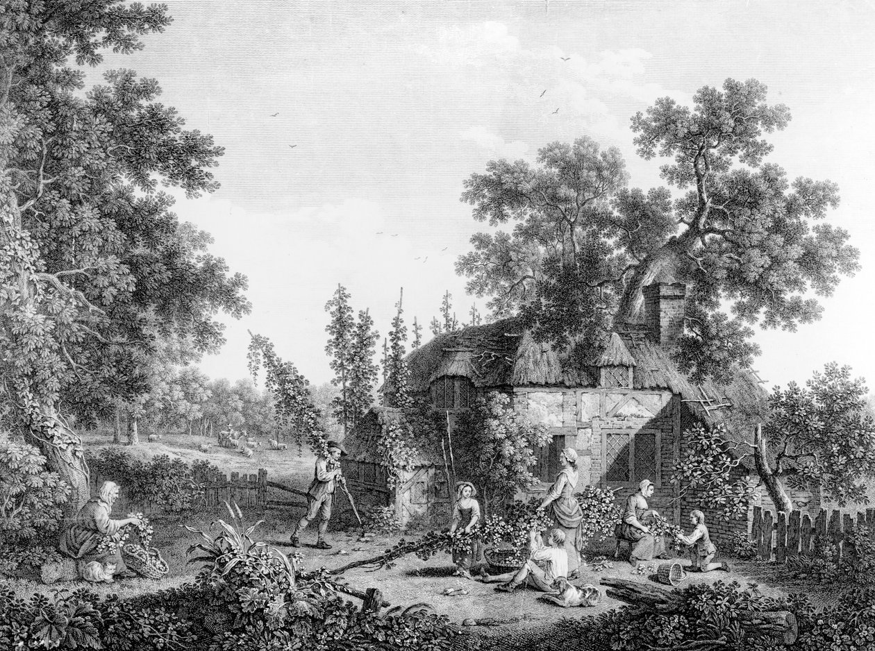 A komlószedők, Francis Vivares metszet, 1760 alkotó: George Smith