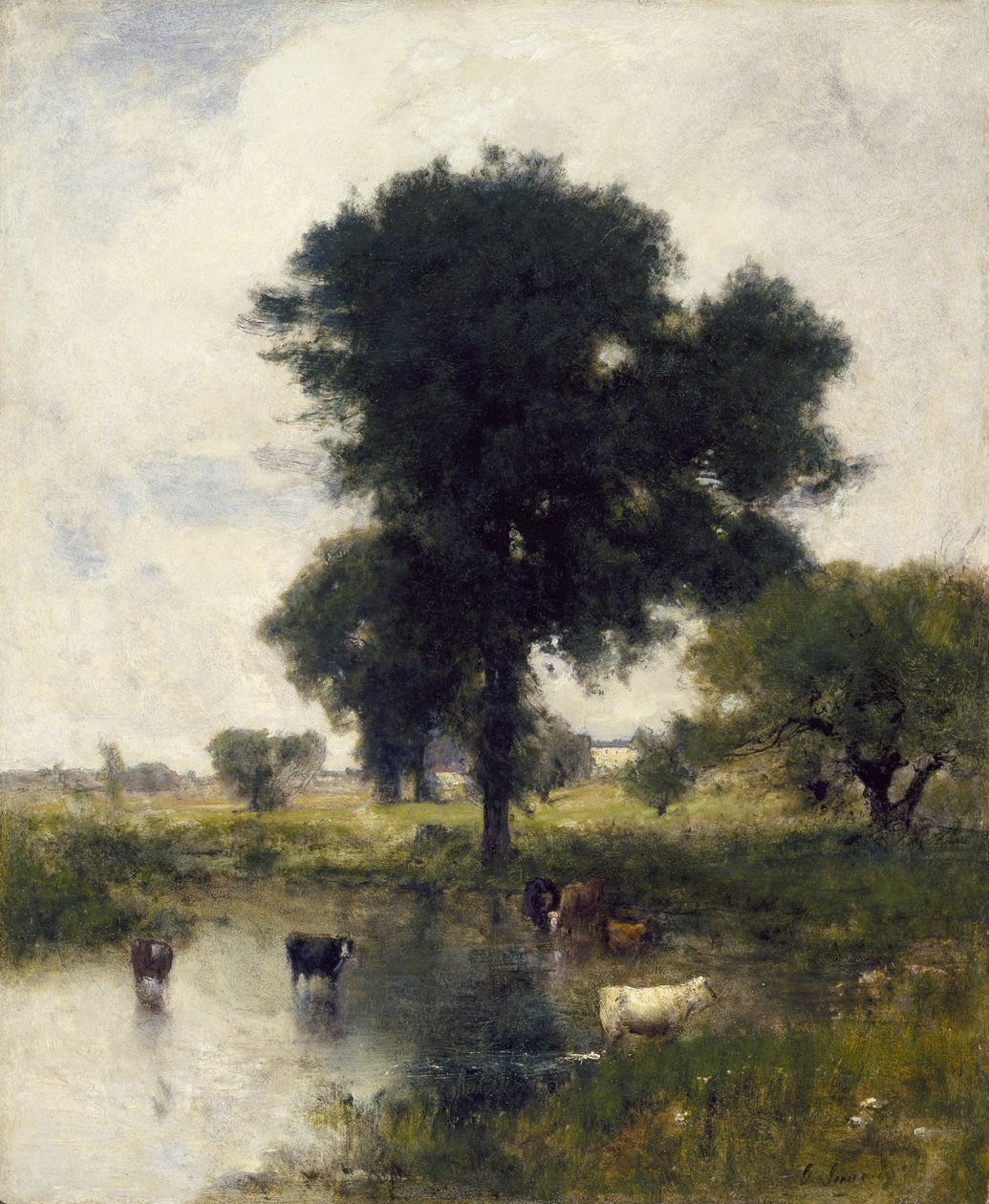 Szarvasmarha a medencében (Nyári táj), 1880 alkotó: George Snr. Inness