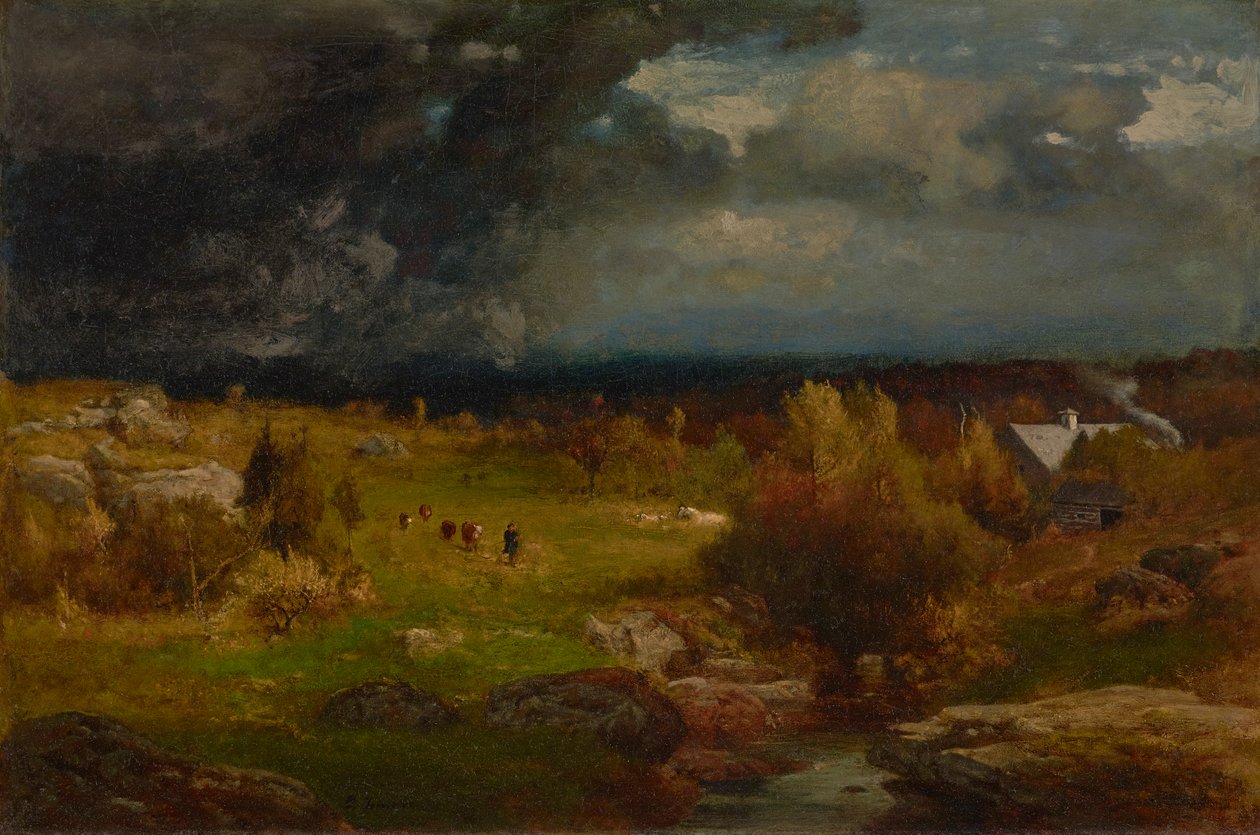 Tisztogatás 1875 (Olaj, vászon) alkotó: George Snr. Inness