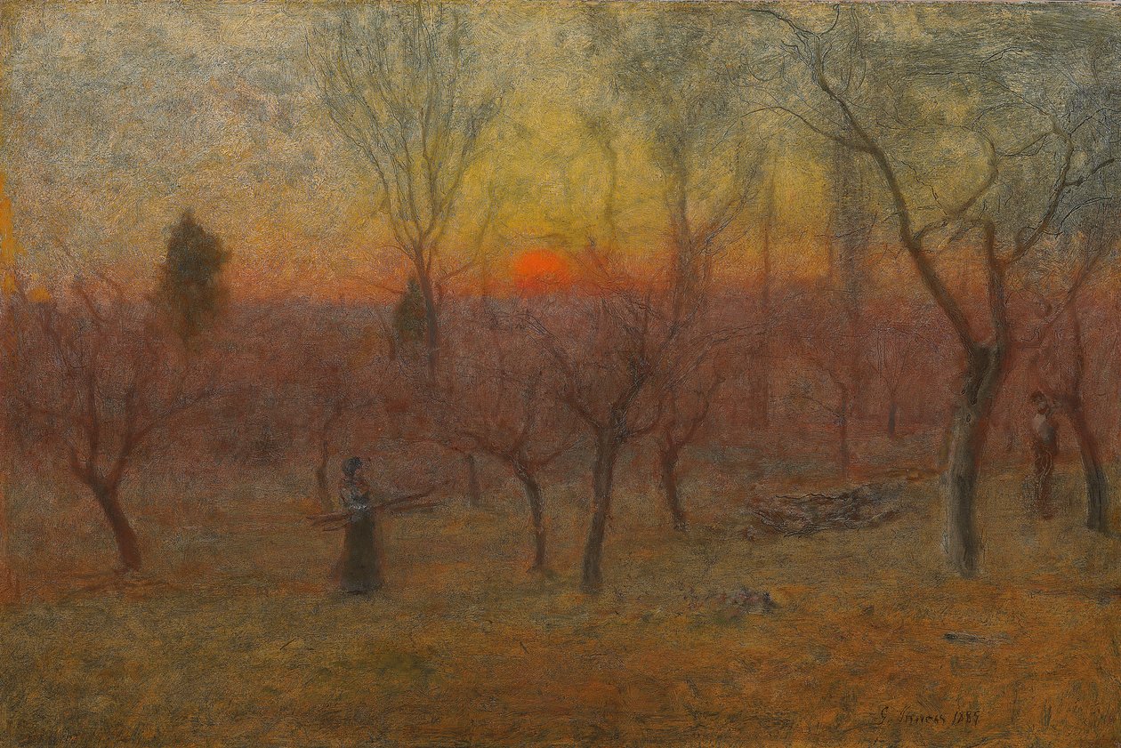 Gathering Wood, Montclair, New Jersey, 1889 alkotó: George Snr. Inness