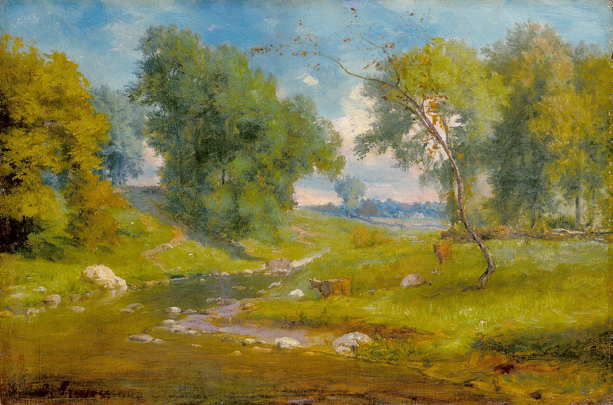 In The Meadow (olaj, vászon) alkotó: George Snr. Inness
