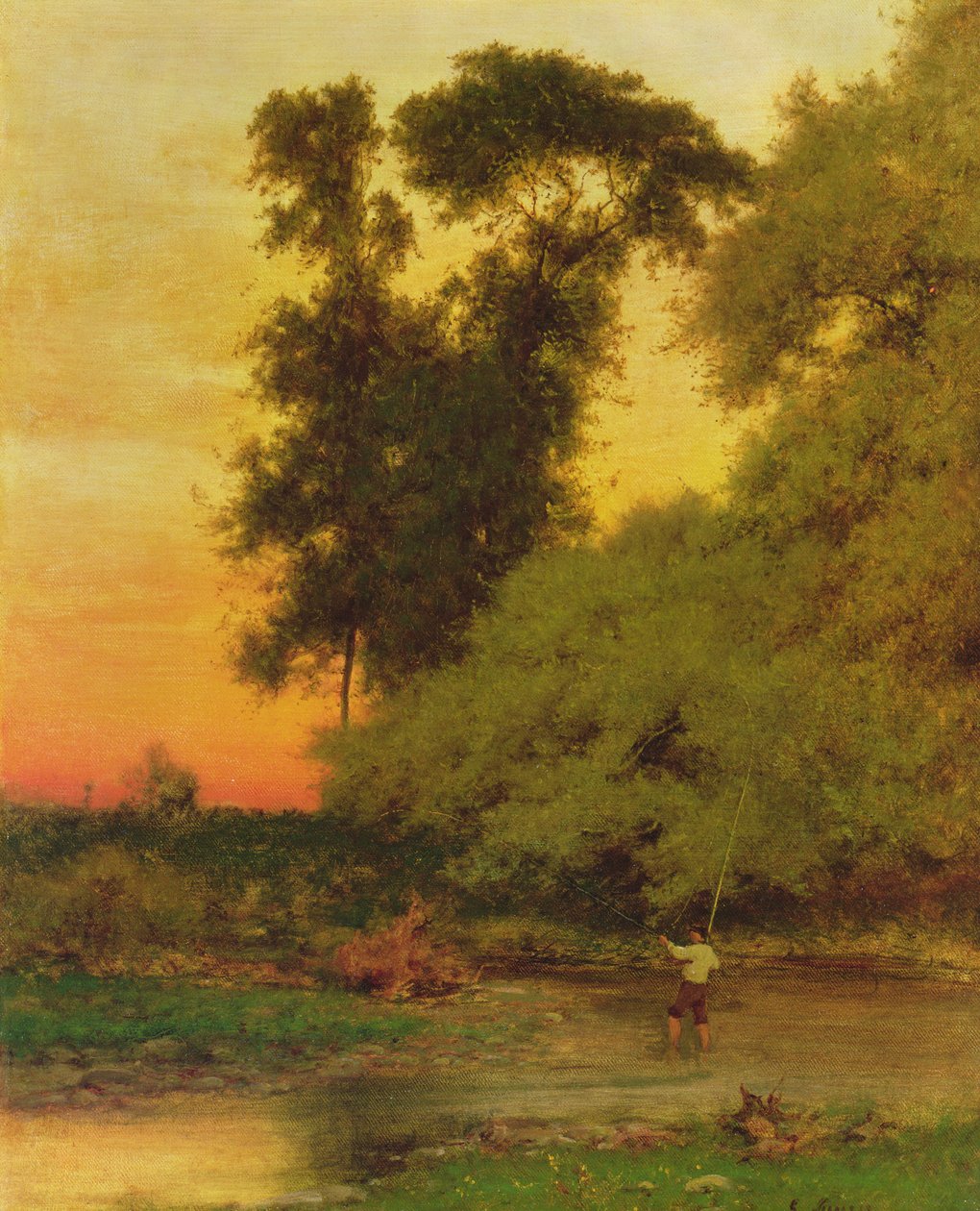 Sunset, Pompton, NJ alkotó: George Snr. Inness