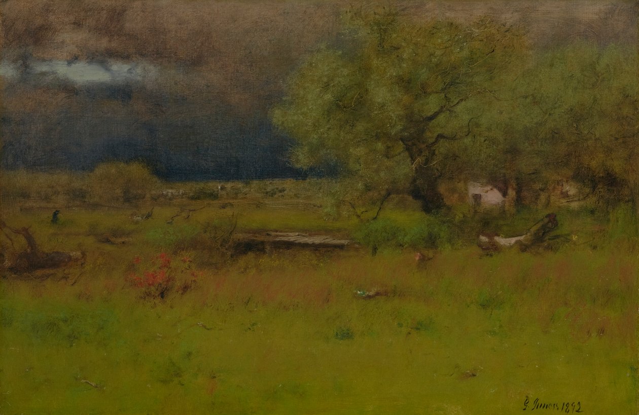 Elvonuló vihar 1892 (Olaj, vászon) alkotó: George Snr. Inness