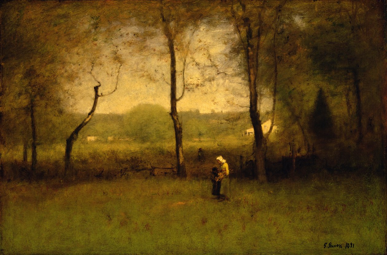 Fagyűjtők: Egy őszi délután, 1891 alkotó: George Snr. Inness
