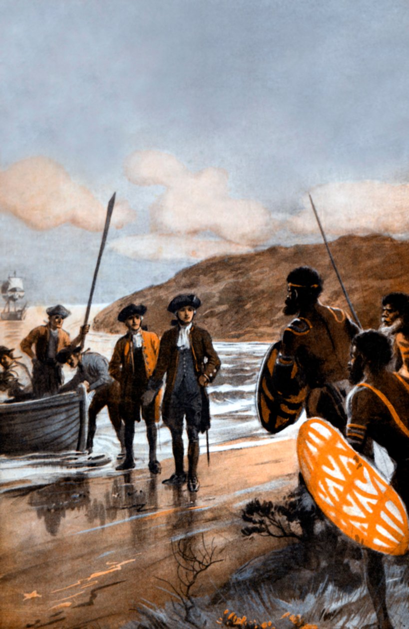 Cooks kapitány először landolt a Botany Bay-ben alkotó: George Soper