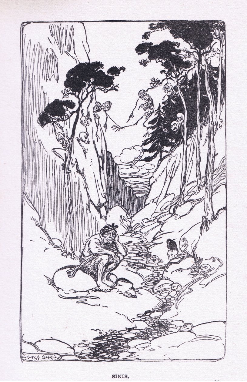 Sinis, a The Heroes-ból George Allen és Unwin 1929-ben (színes litó) alkotó: George Soper