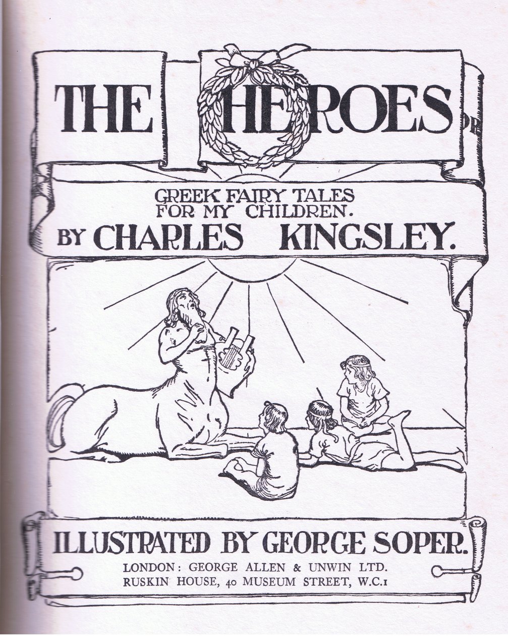 Címlapterv, a The Heroesból, amelyet George Allen és Unwin adott ki 1929-ben alkotó: George Soper