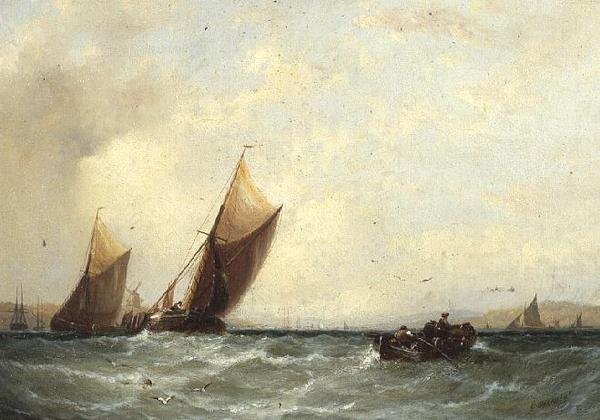 Horgászcsónakok a holland partoknál alkotó: George Stainton