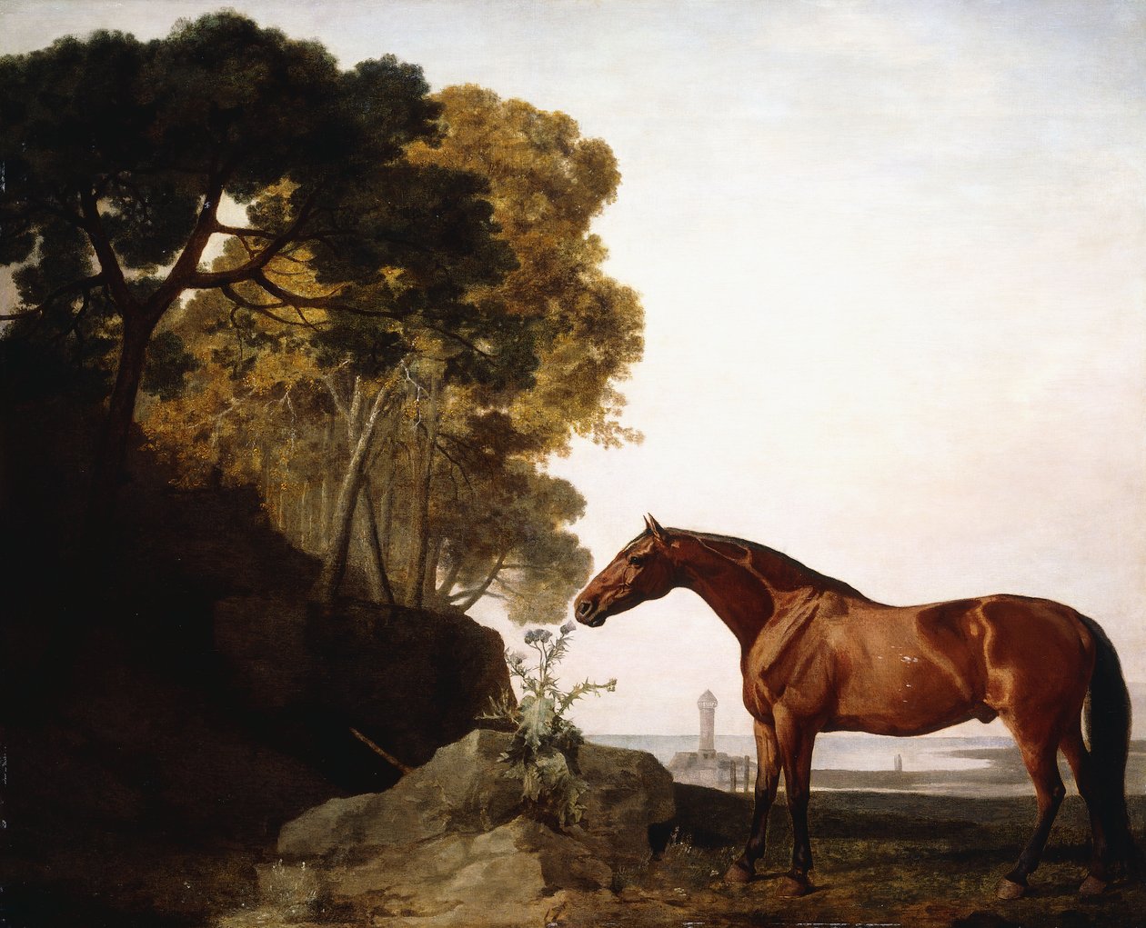 Egy öbölbeli arab tengerparti tájon, 1779 alkotó: George Stubbs