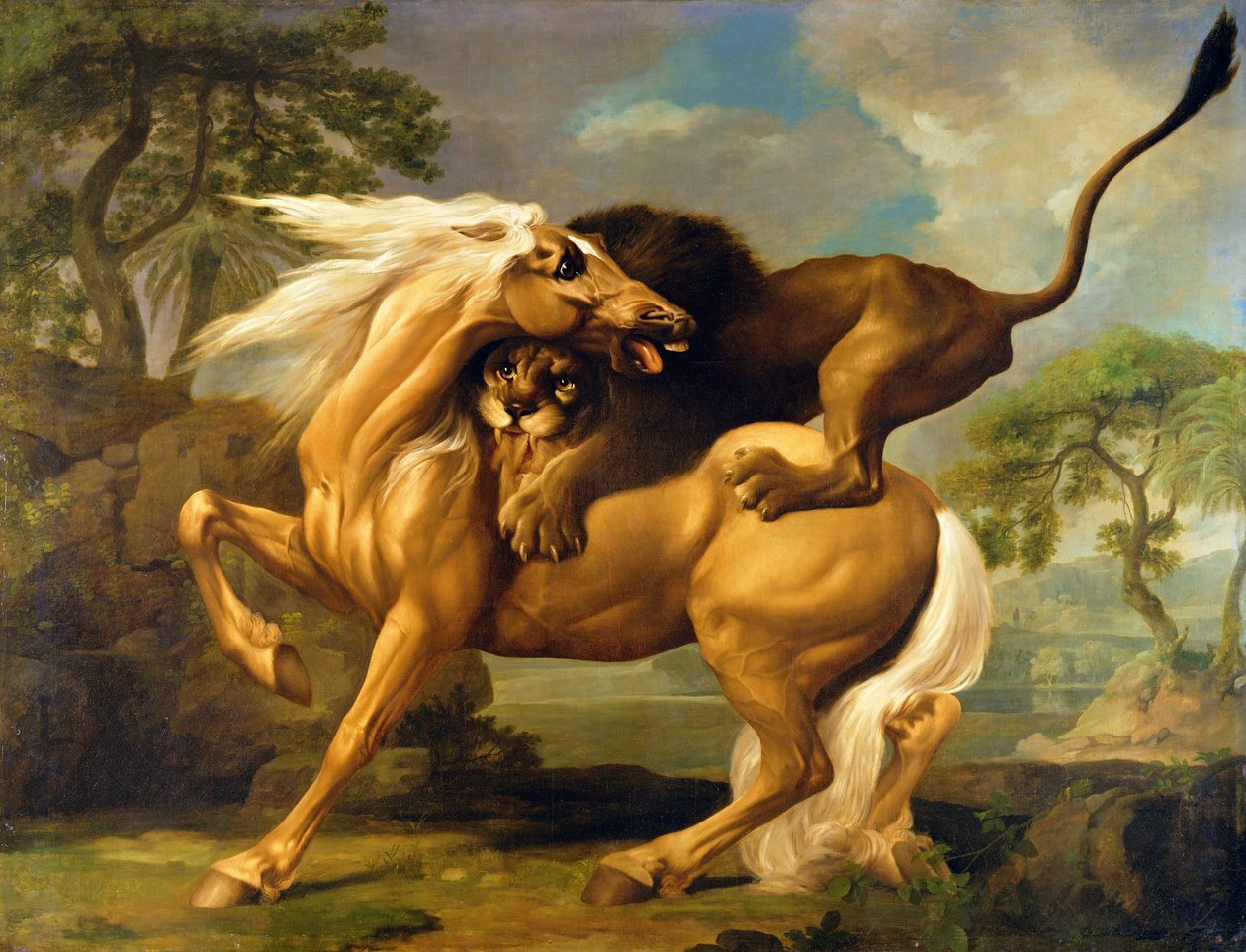 Egy oroszlán megtámad egy lovat, 1762 körül alkotó: George Stubbs