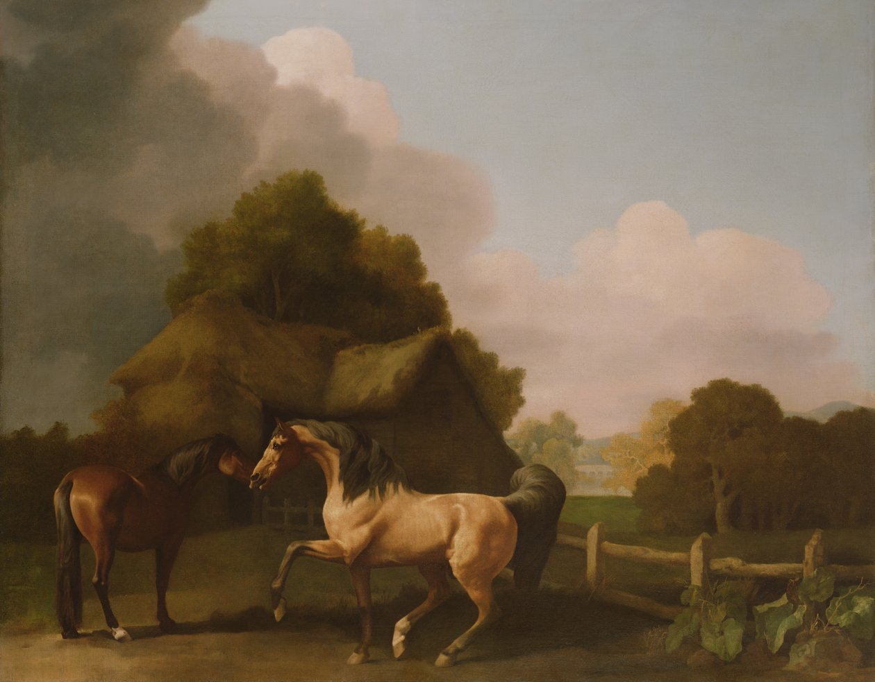 Egy Roan mén és egy Bay Mare alkotó: George Stubbs