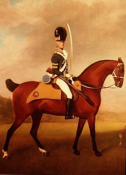 Részlet a 10. fénydragoonok katonáiból alkotó: George Stubbs