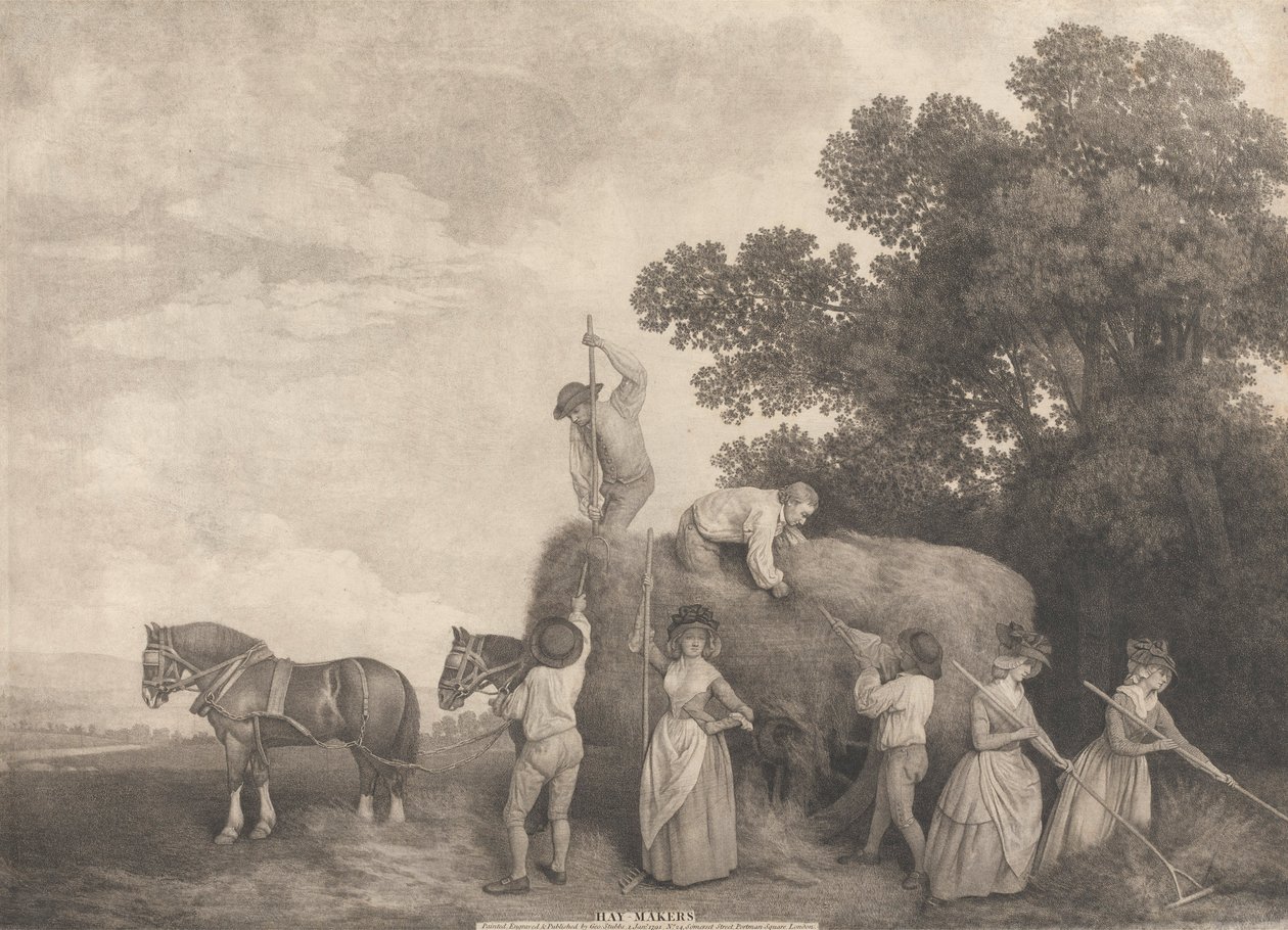 Szénakészítők alkotó: George Stubbs