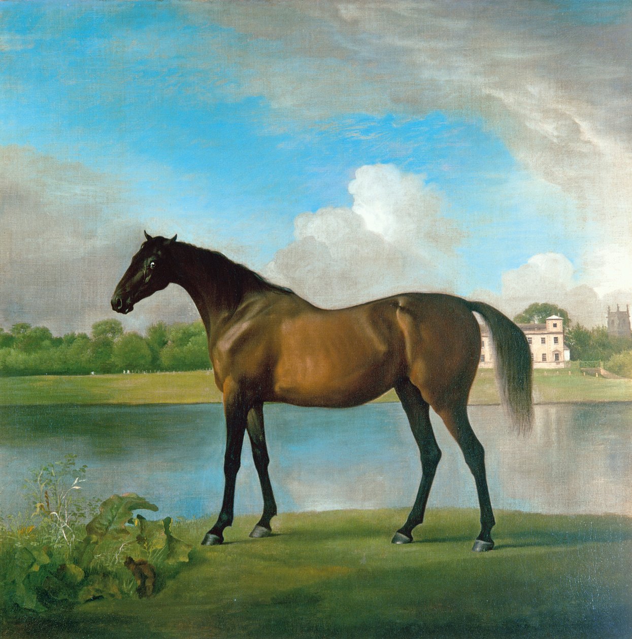 Lord Bolingbroke fiaskanca a Lydiard Park területén, Wiltshire, 1764-66 körül (olaj, vászon) alkotó: George Stubbs