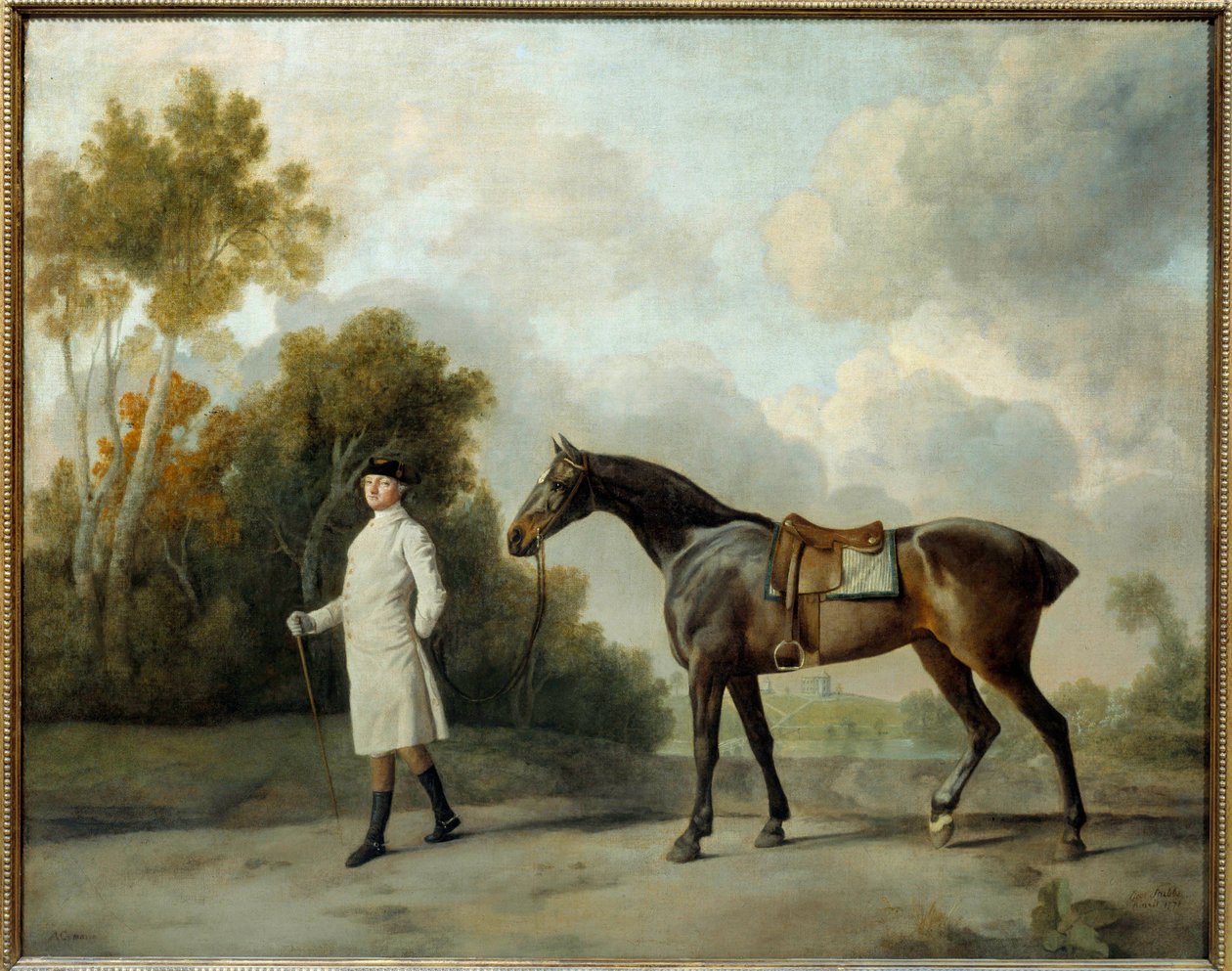 Assheton, Curzon első vikomt és Mare Maria festménye, George Stubbs (1724-1806) portréja V. 1x1,28 m alkotó: George Stubbs