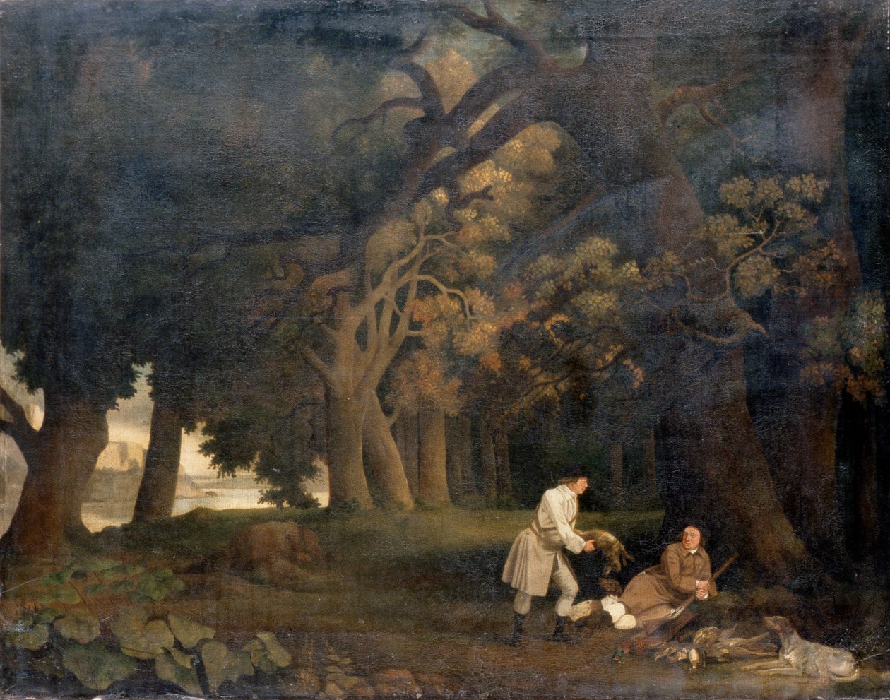 Shooting Forest Scene (olaj, vászon) alkotó: George Stubbs