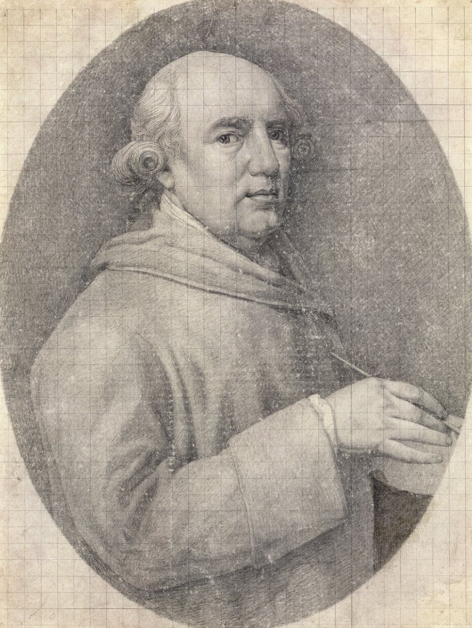 Tanulmány egy önarckép zománcozáshoz alkotó: George Stubbs