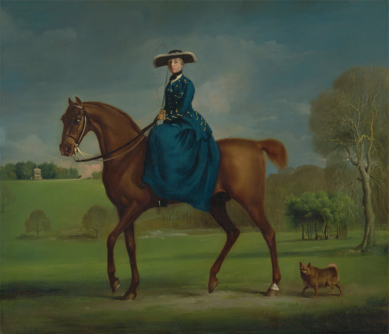 Coningsby grófnője a Charlton Hunt jelmezében, kb. 1760. alkotó: George Stubbs