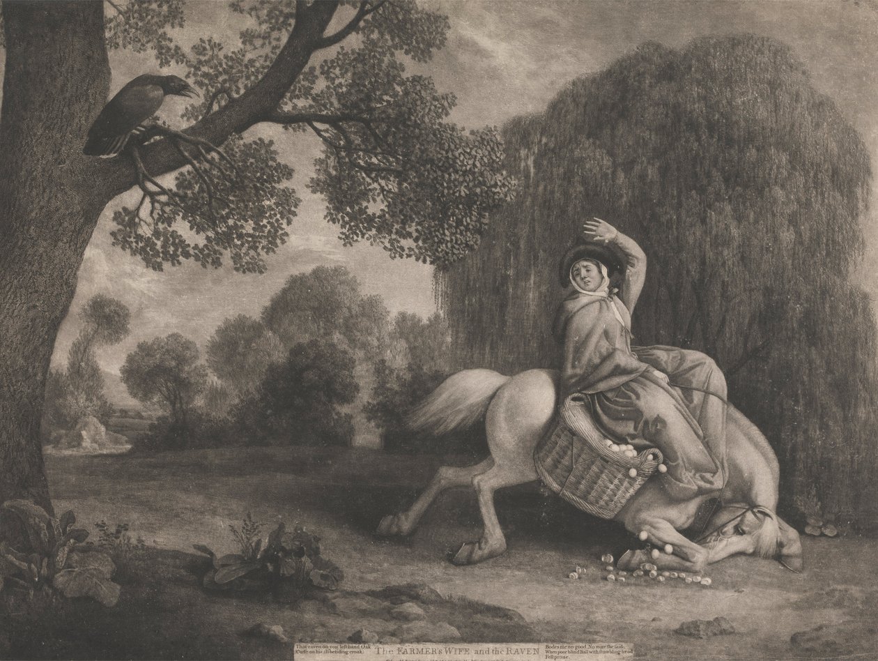A gazda felesége és a holló, a művész metszetét, kocsma. 1788 (lásd még: 123112) alkotó: George Stubbs