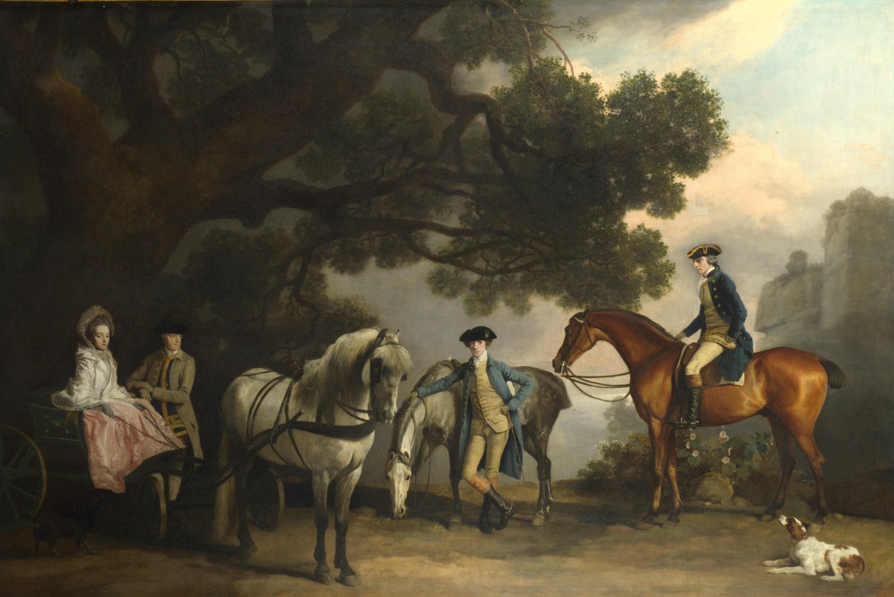A Milbanke és Melbourne család, 1769 körül alkotó: George Stubbs