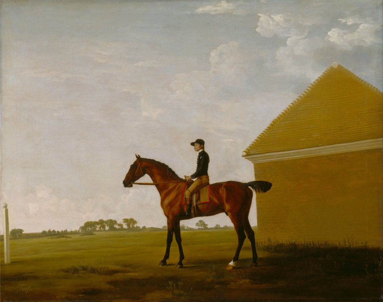 Turf, Jockeyval felfelé, Newmarketben alkotó: George Stubbs