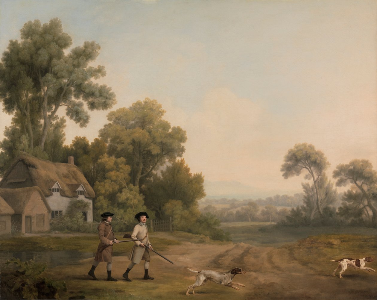 Két úriember lövöldözni megy alkotó: George Stubbs