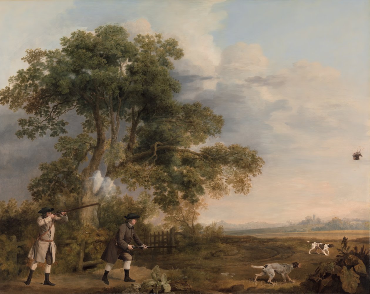 Két úriember lövöldözés, kb. 1769. alkotó: George Stubbs