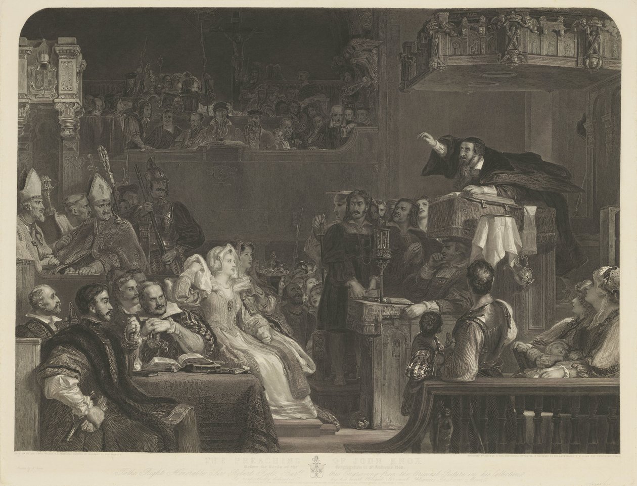 John Knox prédikációja. alkotó: George Thomas Doo
