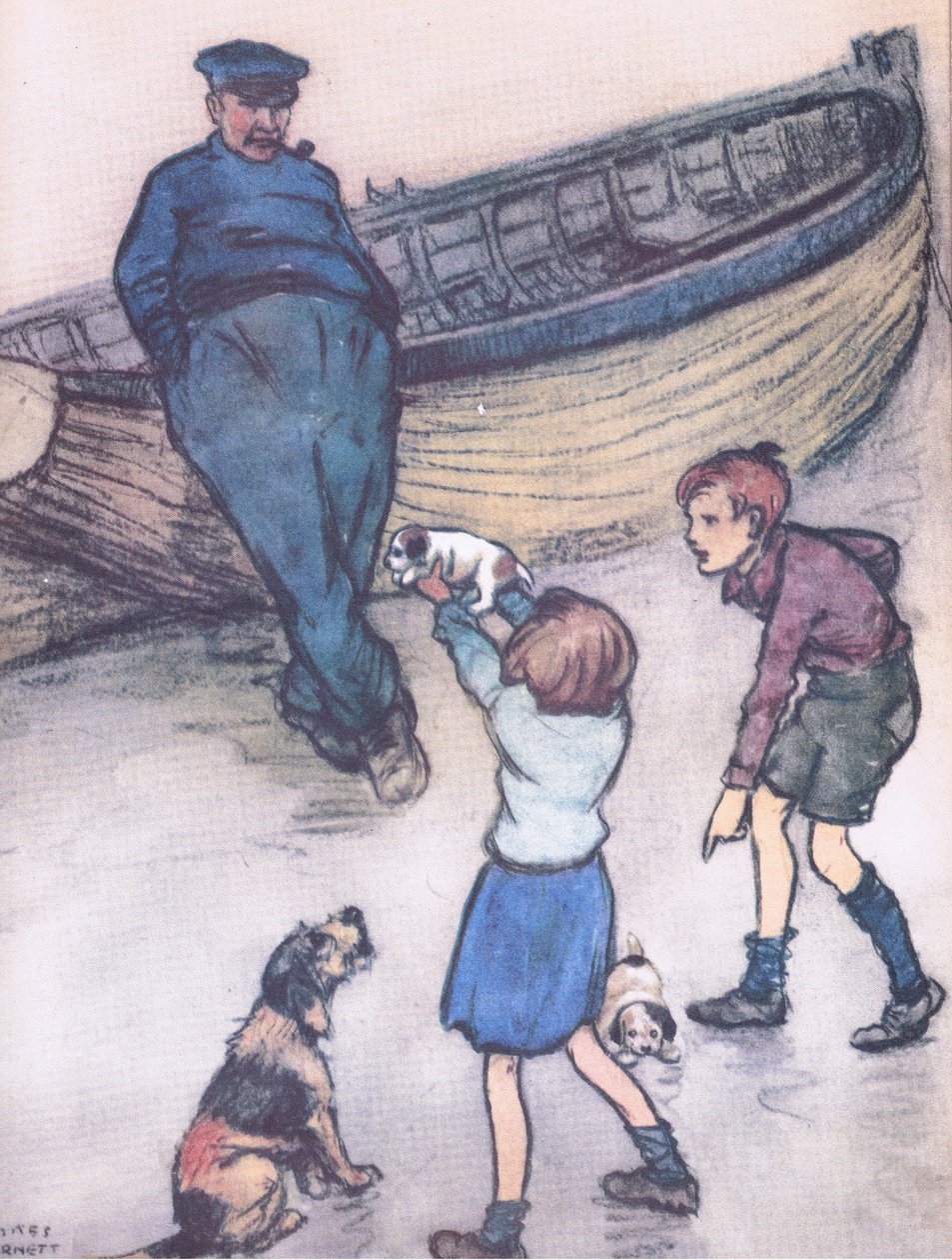 Rosie aggódva nézte, ahogy a kicsinyeit mutogatják, a Collins által kiadott Mudlarks-ból alkotó: George Vernon Stokes