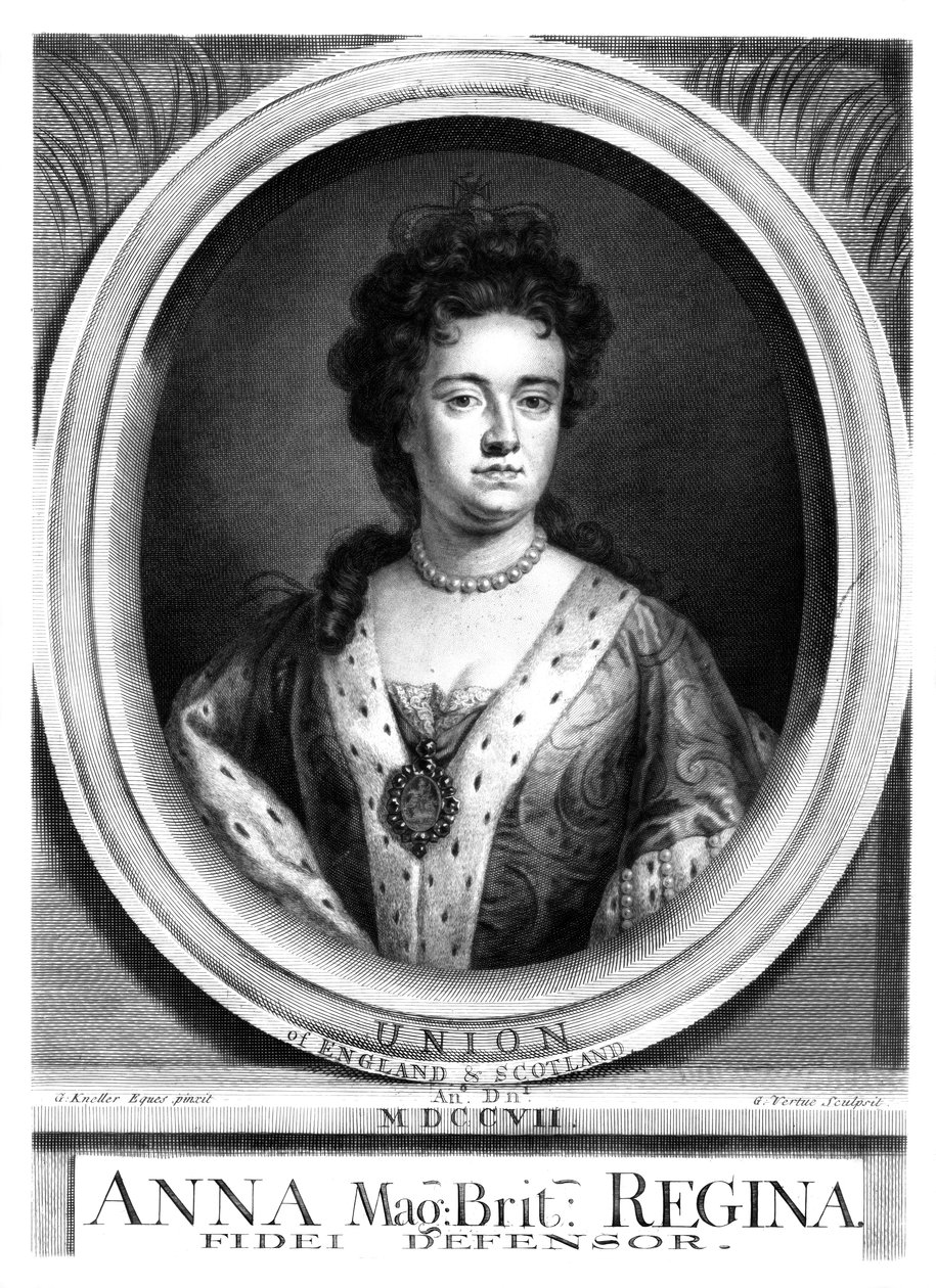 Anne, Nagy-Britannia és Írország királynője. alkotó: George Vertue