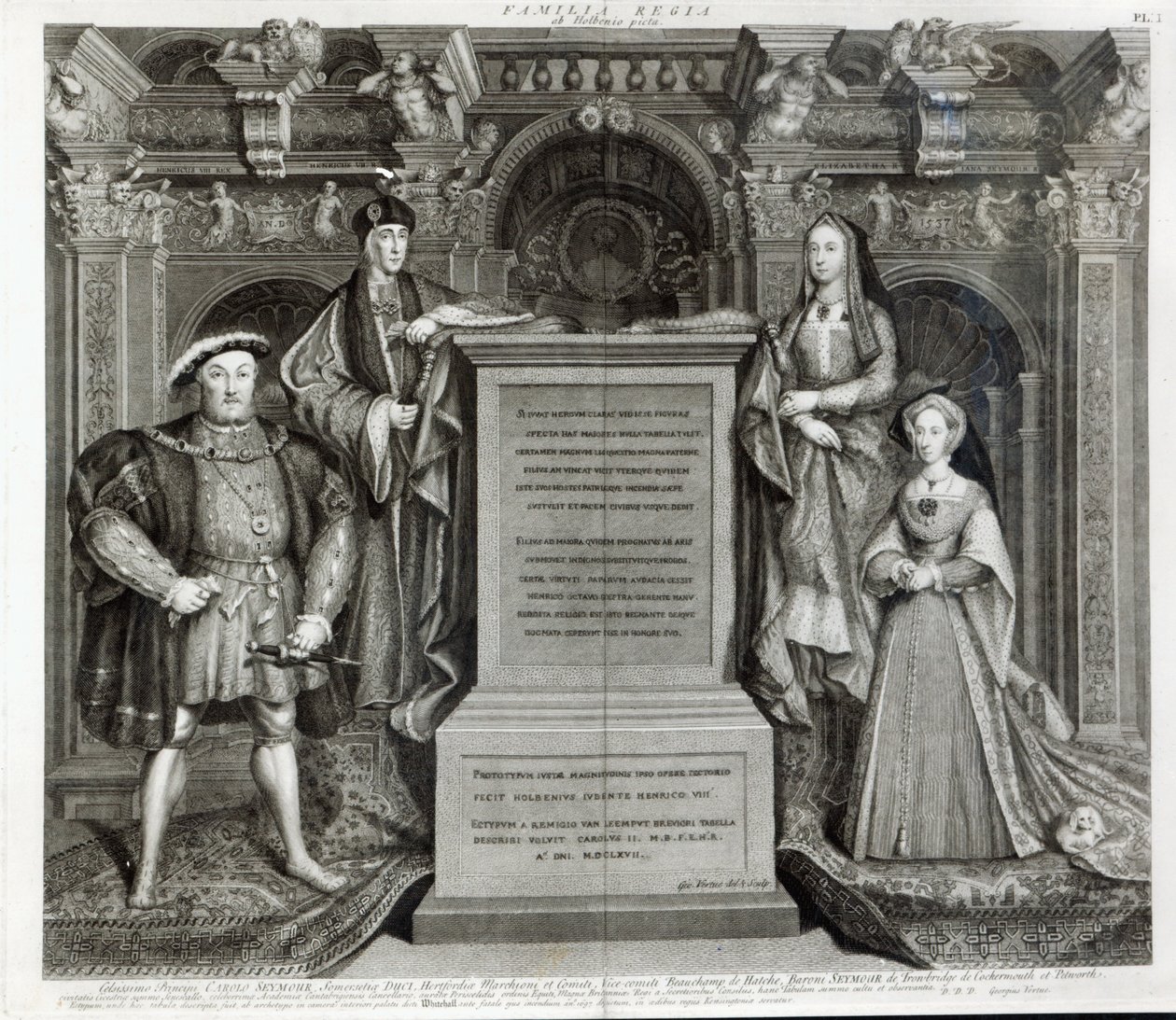 Familia Regia, avagy VIII. Henrik családja, 1742 alkotó: George Vertue