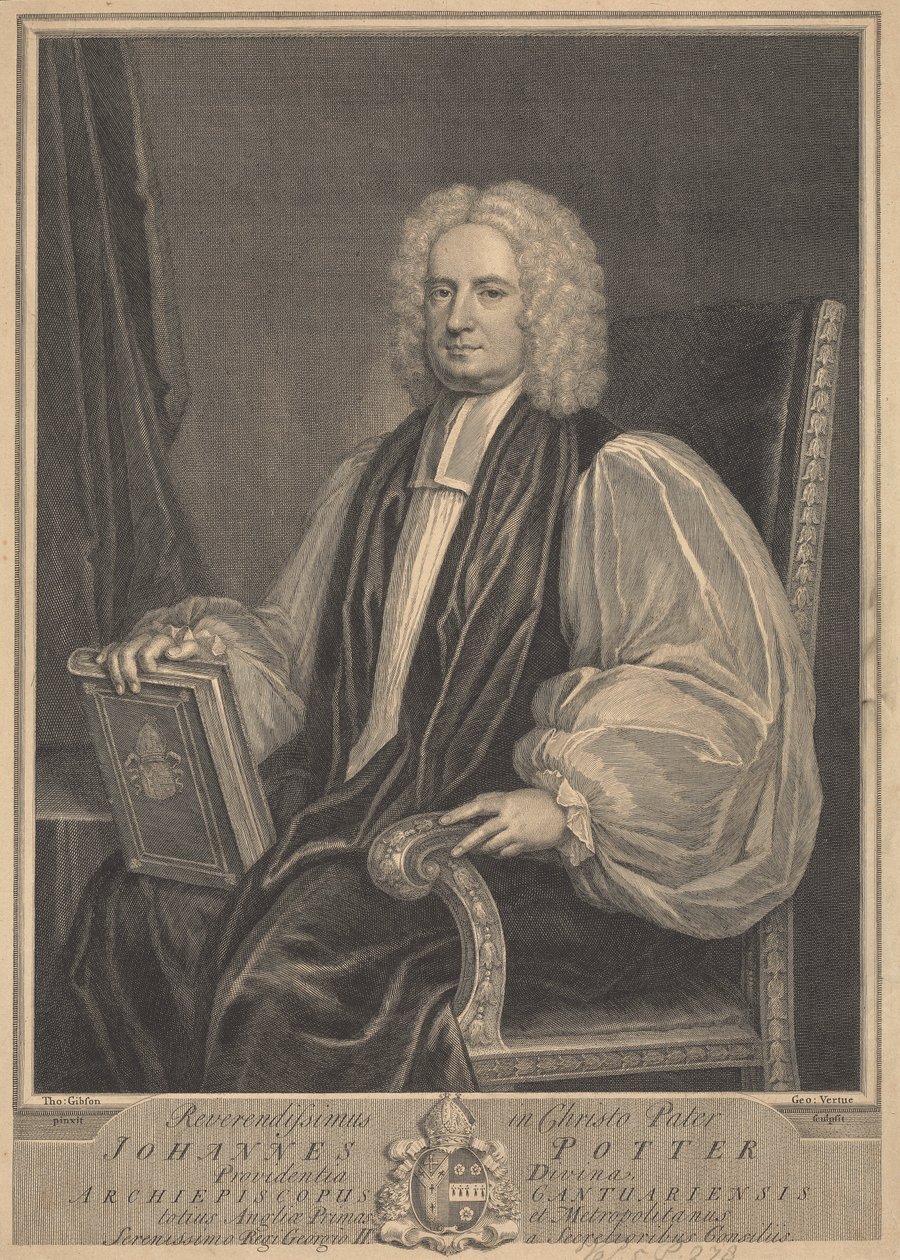 John Potter, Canterbury érseke alkotó: George Vertue