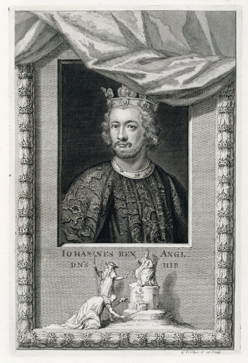 János (1167-1216) Anglia királya 1199-től, a művész által metszett (metszet) alkotó: George Vertue