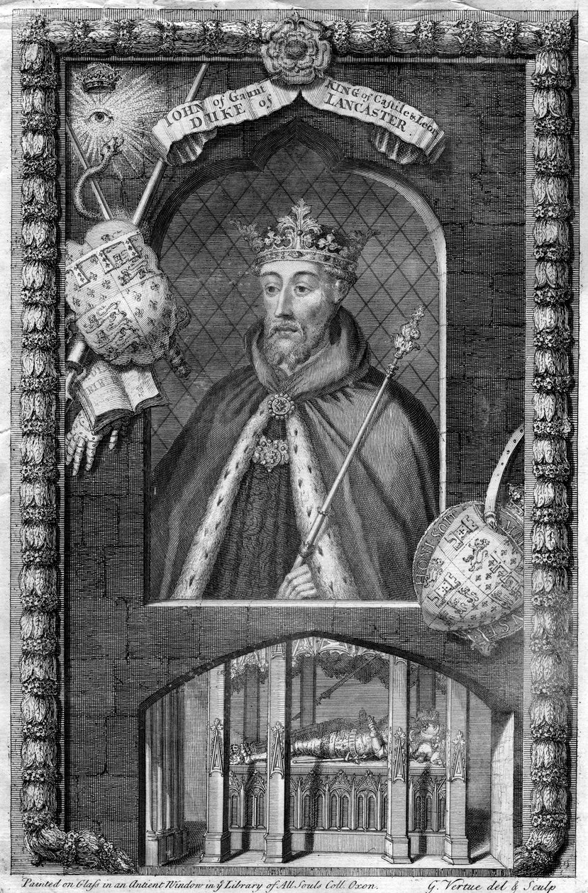 János Gaunt, Lancaster 1. hercege, 18. század alkotó: George Vertue