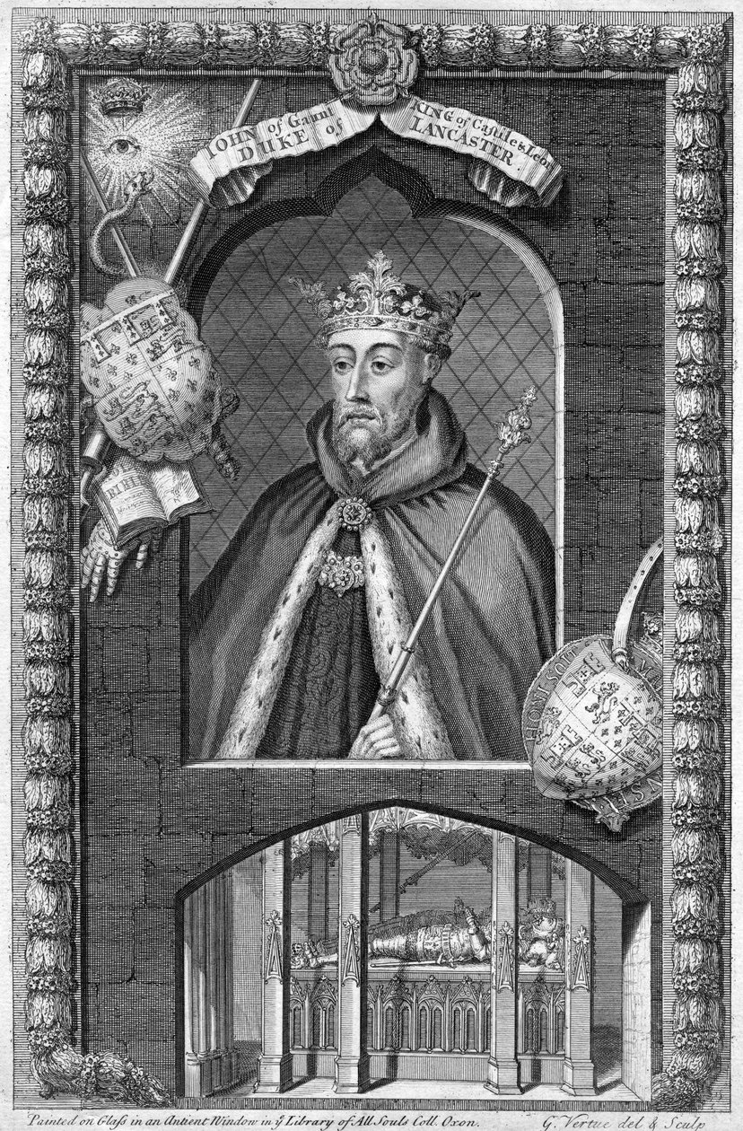 János Gaunt, Lancaster 1. hercege, 18. század. alkotó: George Vertue