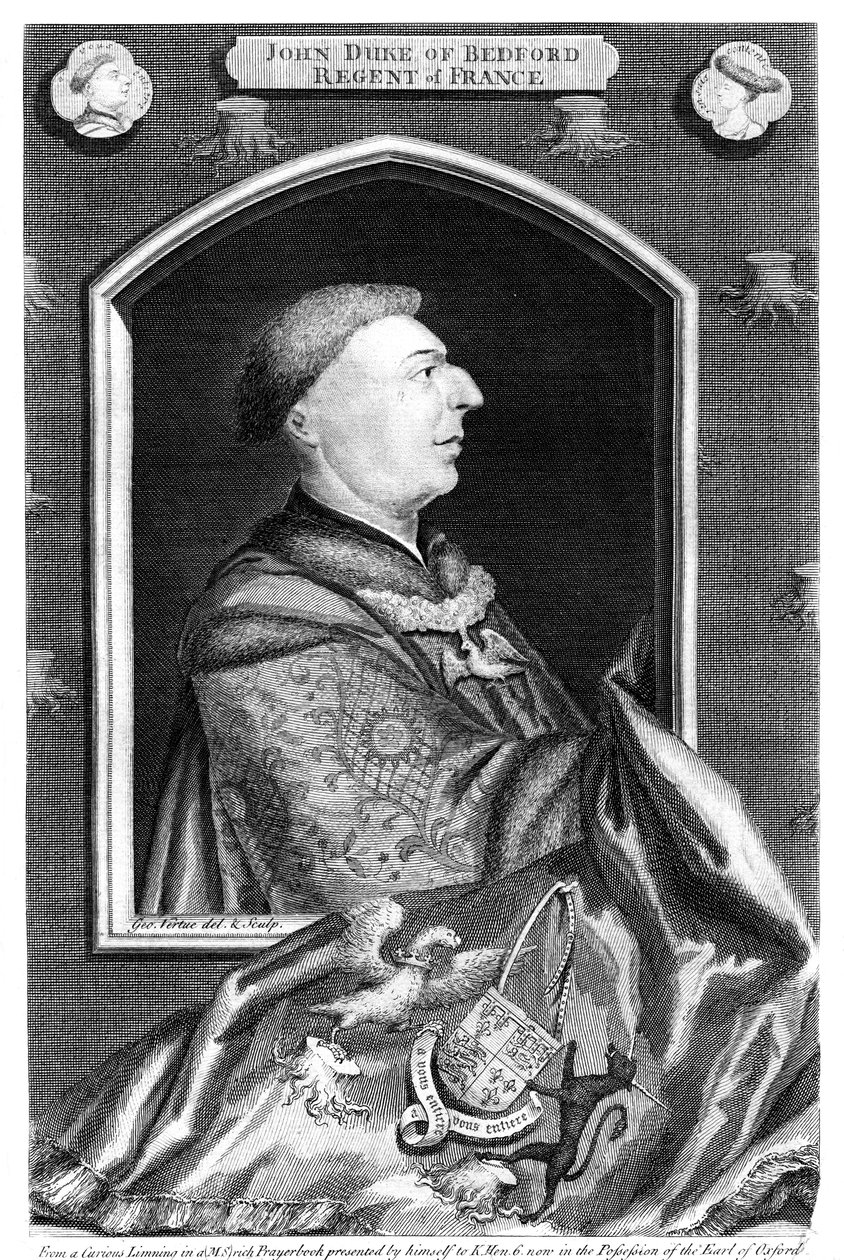 Lancaster János, Bedford 1. hercege, 18. század. alkotó: George Vertue