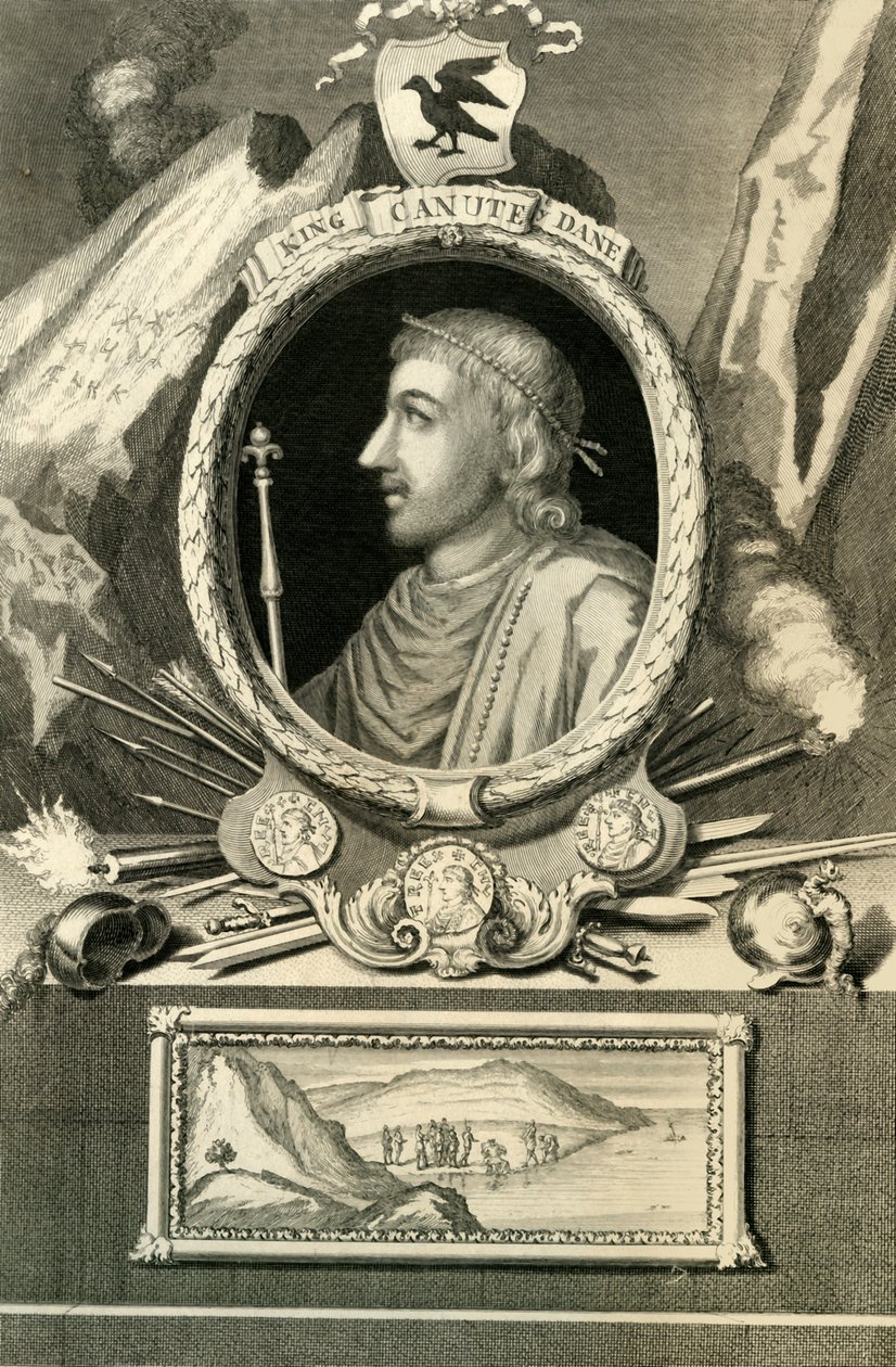 Canute dán király, 1732. alkotó: George Vertue