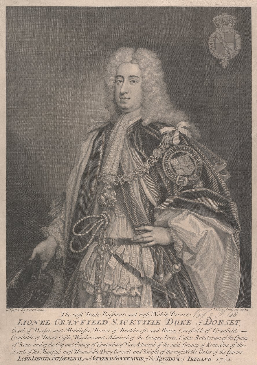 Lionel Cranfield Sackville, Dorset 1. hercege alkotó: George Vertue