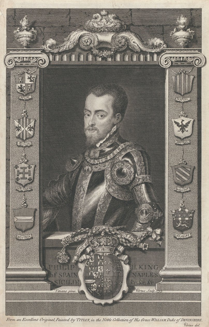 II. Fülöp, Spanyolország királya alkotó: George Vertue