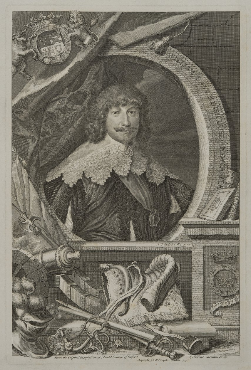 William Cavendish, Newcastle első hercegének portréja, 1739 alkotó: George Vertue