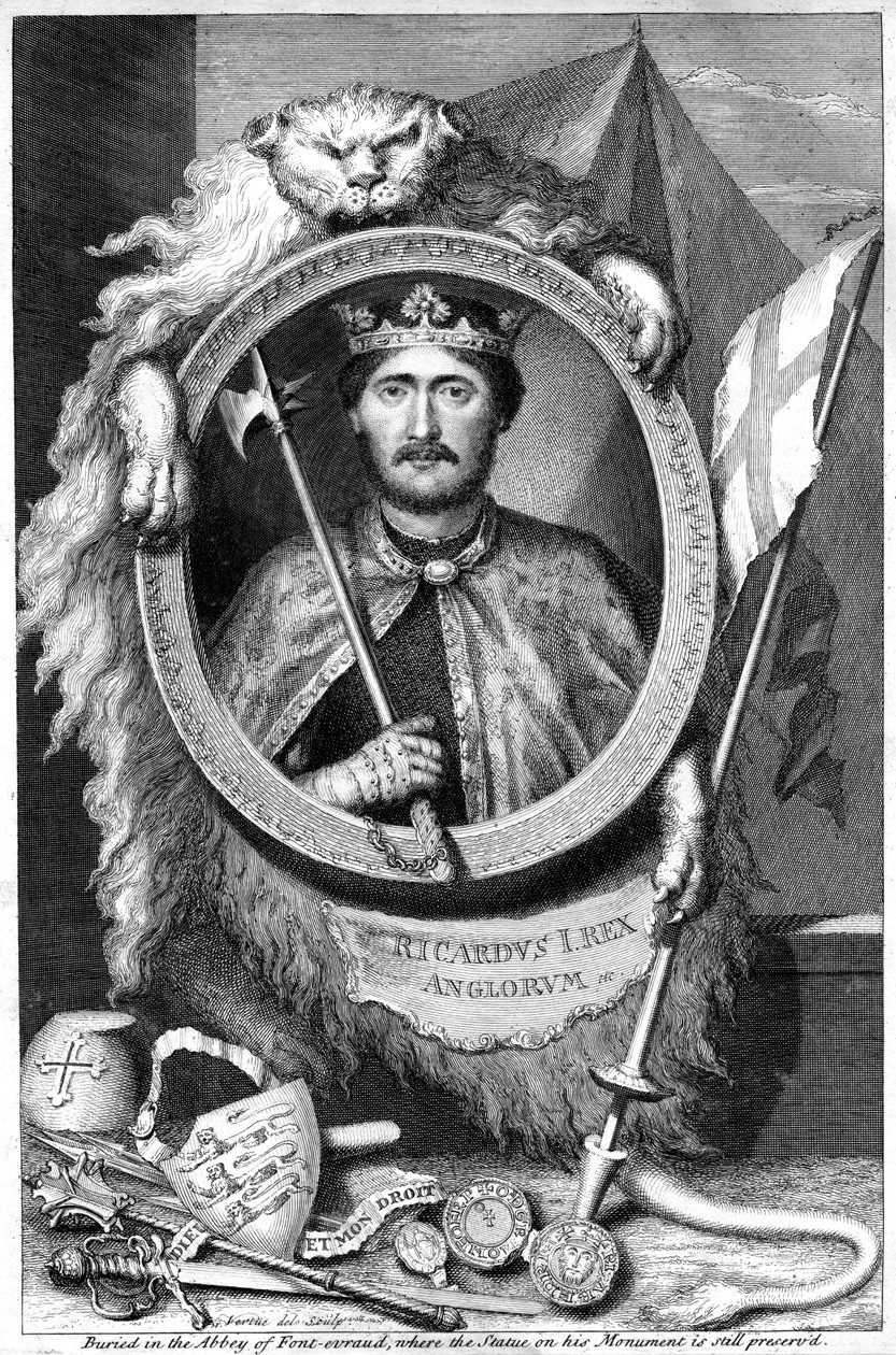 I. Richárd angol király. alkotó: George Vertue