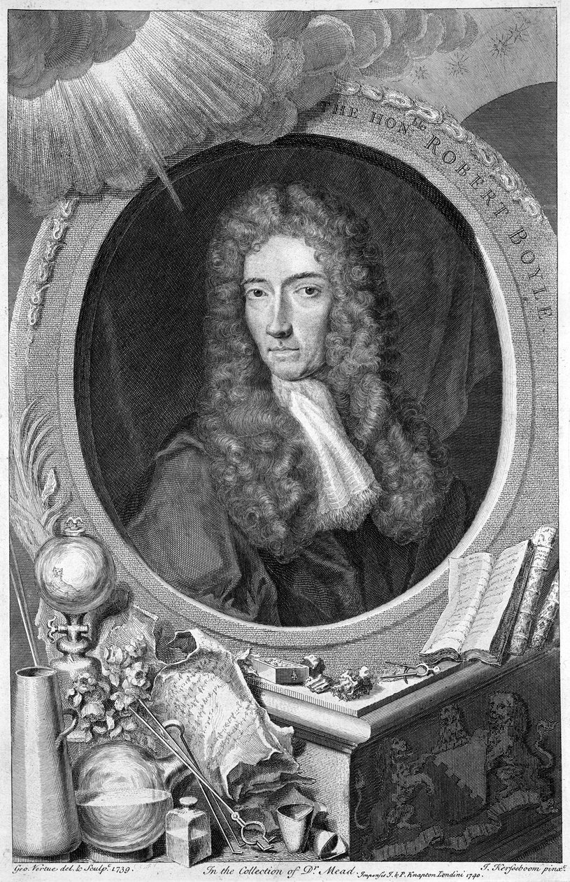 Robert Boyle, 17. századi ír kémikus és fizikus, 1739. alkotó: George Vertue