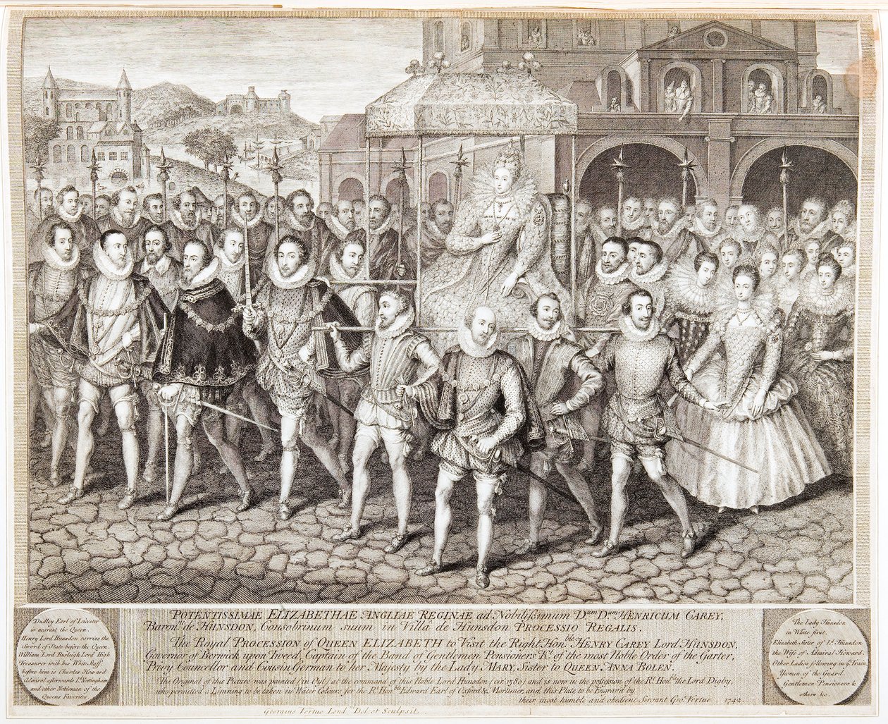 I. Erzsébet királynő királyi körmenete, 1580 1744 alkotó: George Vertue