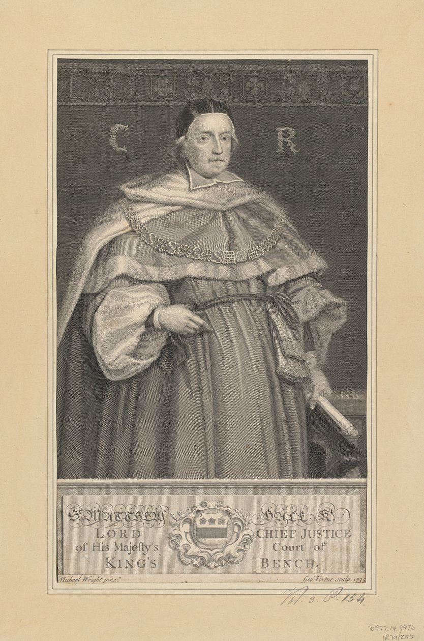 Sir Matthew Hale alkotó: George Vertue