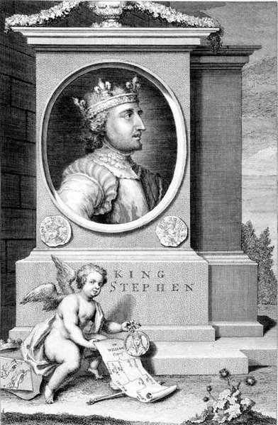 István (kb.1097-1154) Anglia királya, a művész által metszett (metszet) alkotó: George Vertue