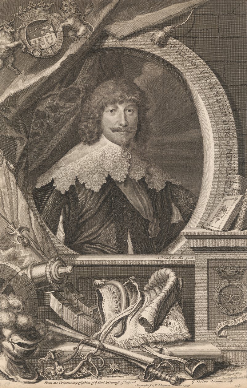 William Cavendish, Newcastle hercege alkotó: George Vertue