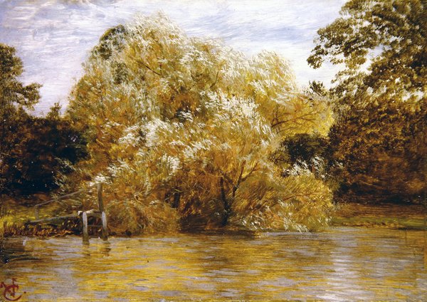 A vihar előtt, Abingdon (olaj, tábla) alkotó: George Vicat Cole