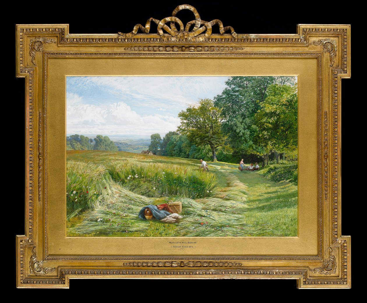 Hay Time Leith Hill közelében, Dorking, Surrey, 1860 (wc papíron) alkotó: George Vicat Cole