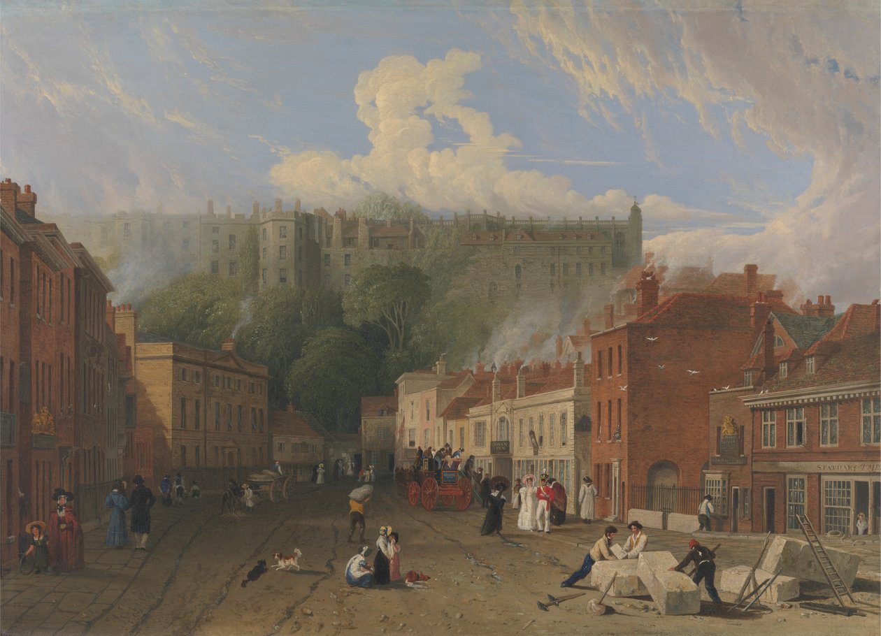 Kilátás a Thames Streetre, Windsor alkotó: George Vincent