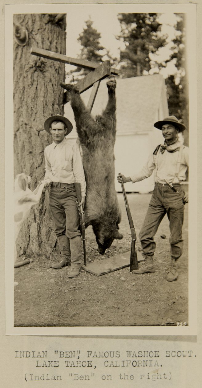 Az indiai "Ben", a híres Washoe Scout. Lake Tahoe, Kalifornia alkotó: George W. Ingalls